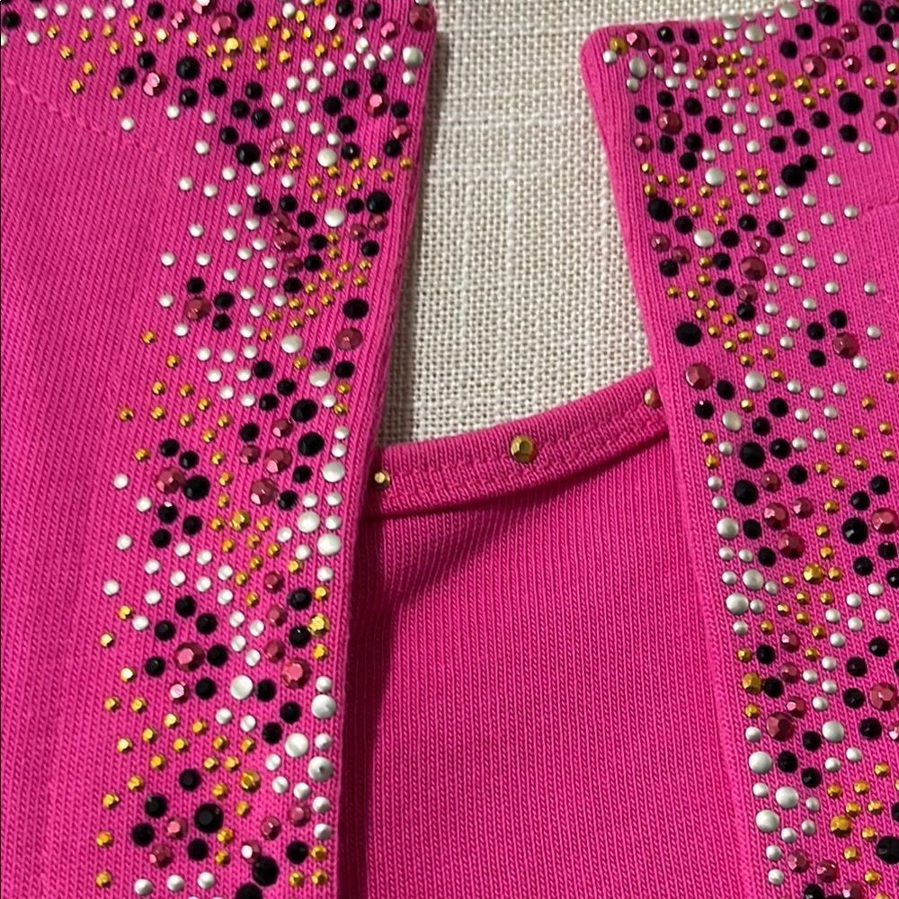Quacker Factory Fuchsia Sweater Set With Beaded T… - image 3